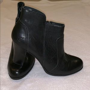 Born black leather booties size 6.5